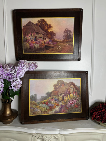 Alfred de Breanski Jr “Thatched Cottage” & “A Devonshire Garden” – Duo