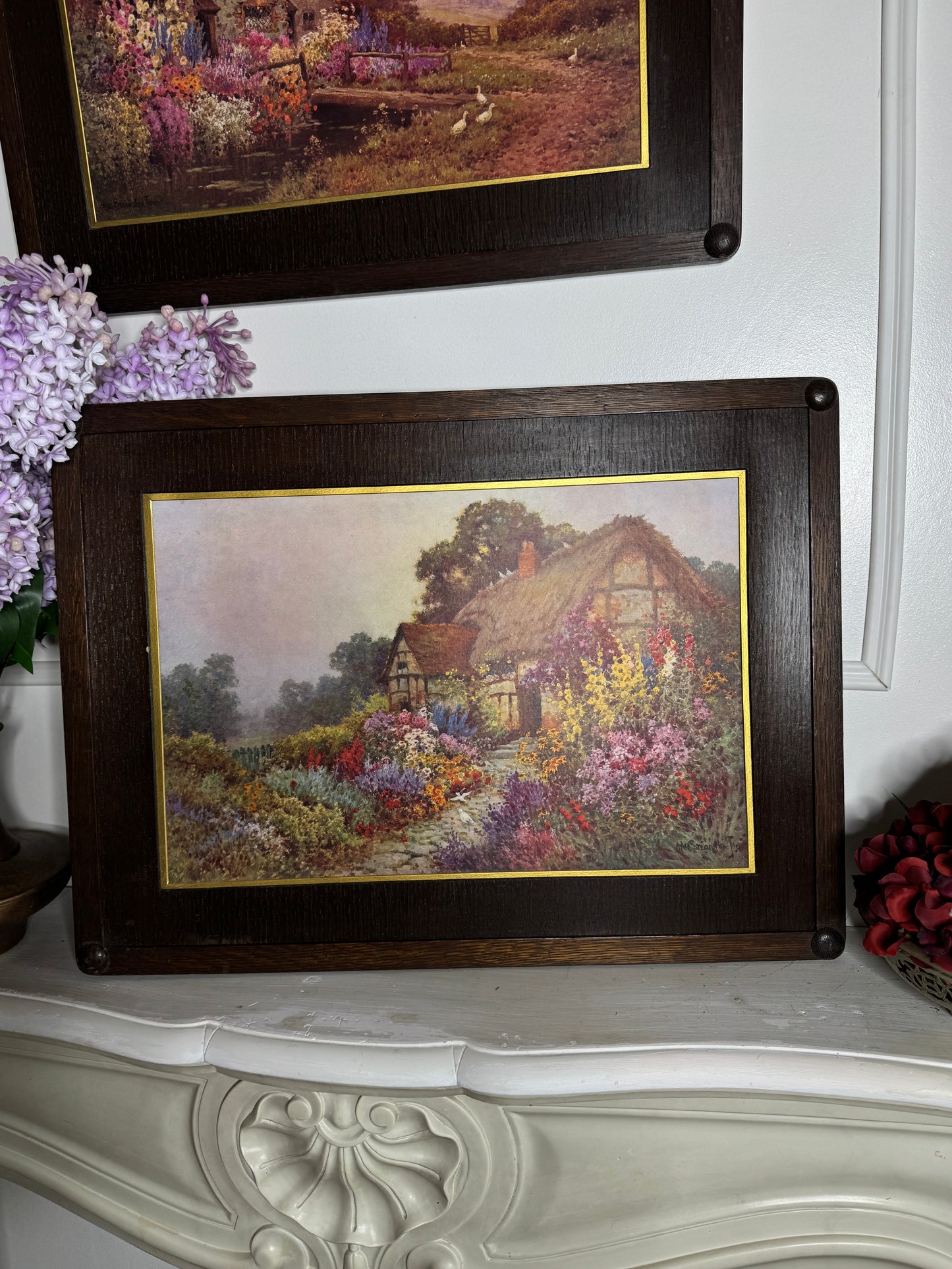 Alfred de Breanski Jr “Thatched Cottage” & “A Devonshire Garden” – Duo
