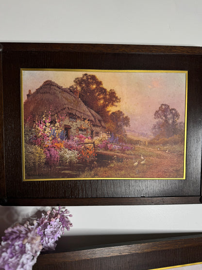 Alfred de Breanski Jr “Thatched Cottage” & “A Devonshire Garden” – Duo