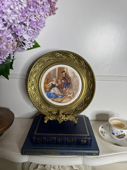 Vintage Brass & Ceramic Victorian Wall Plate – “Cries of London” Made in England