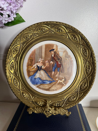 Vintage Brass & Ceramic Victorian Wall Plate – “Cries of London” Made in England