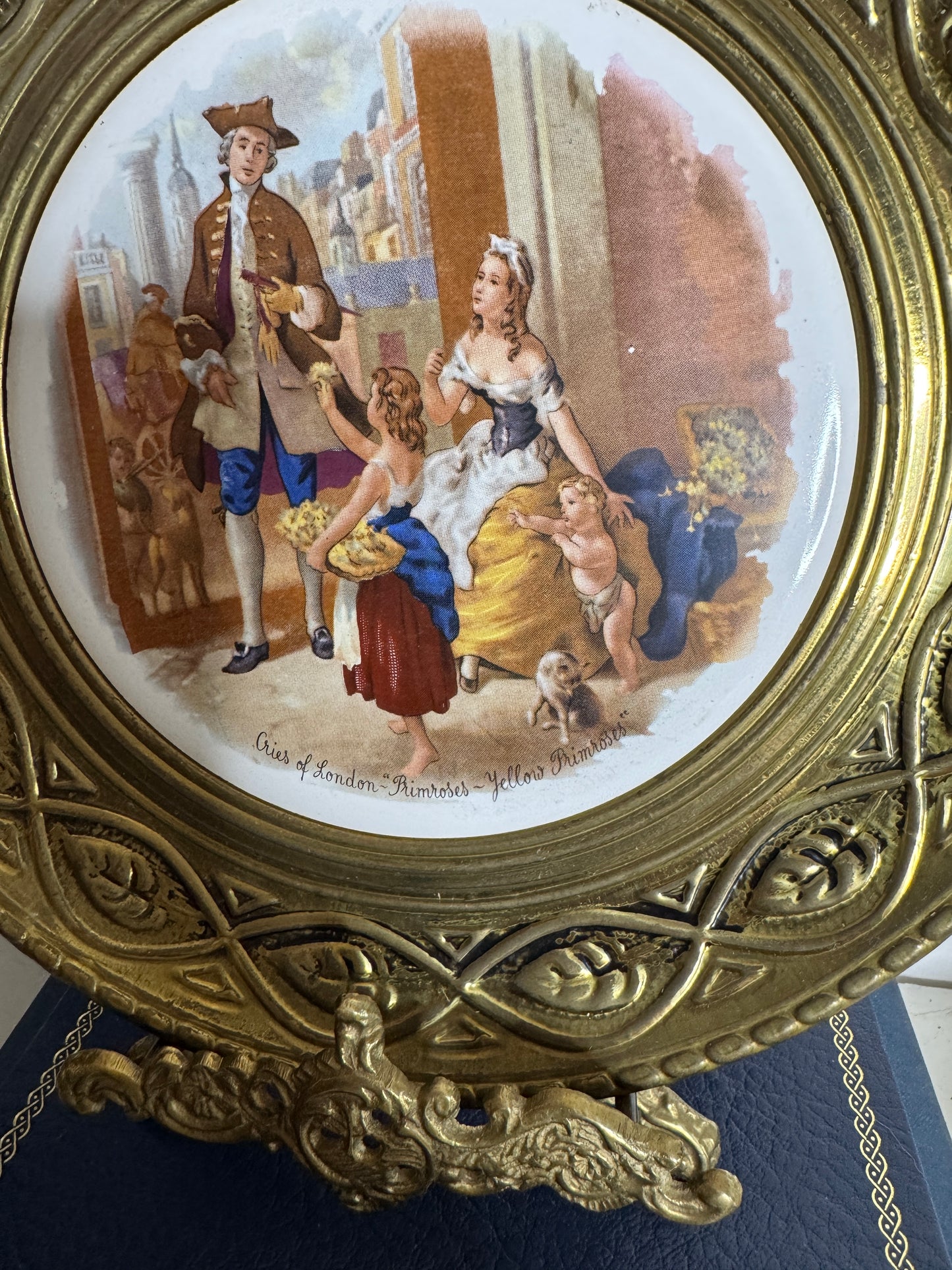 Vintage Brass & Ceramic Victorian Wall Plate – “Cries of London” Made in England