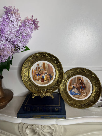 Vintage Brass & Ceramic Victorian Wall Plate – “Cries of London” Made in England