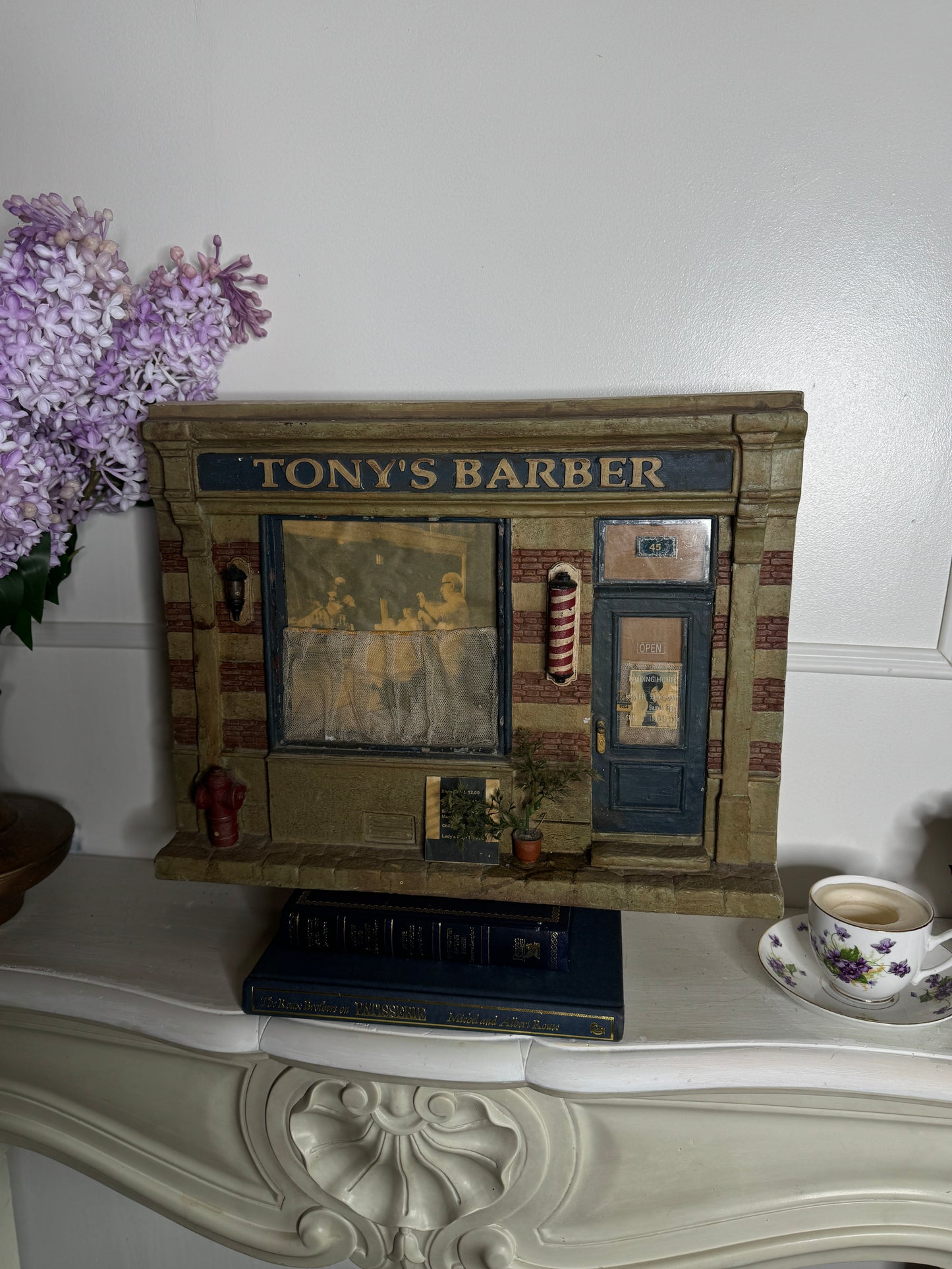 Michael Garman “Tony’s Barber” Cityscape Diorama – Limited Edition 1 of 2,500