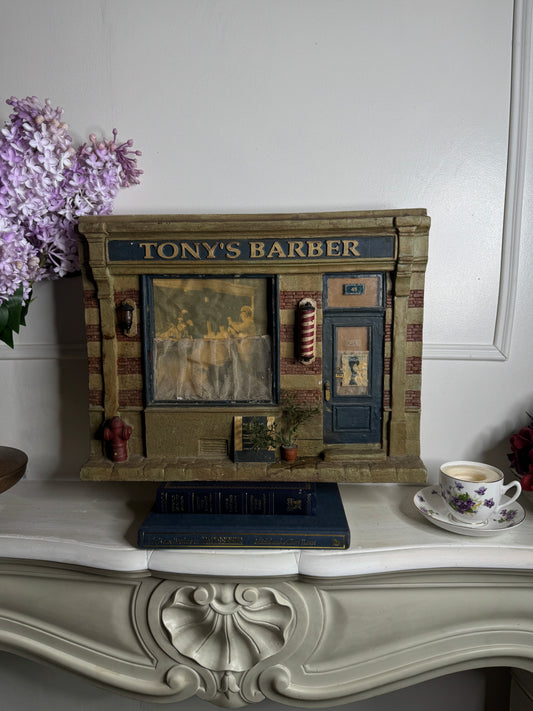 Michael Garman “Tony’s Barber” Cityscape Diorama – Limited Edition 1 of 2,500
