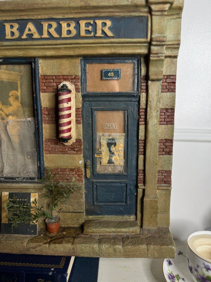 Michael Garman “Tony’s Barber” Cityscape Diorama – Limited Edition 1 of 2,500