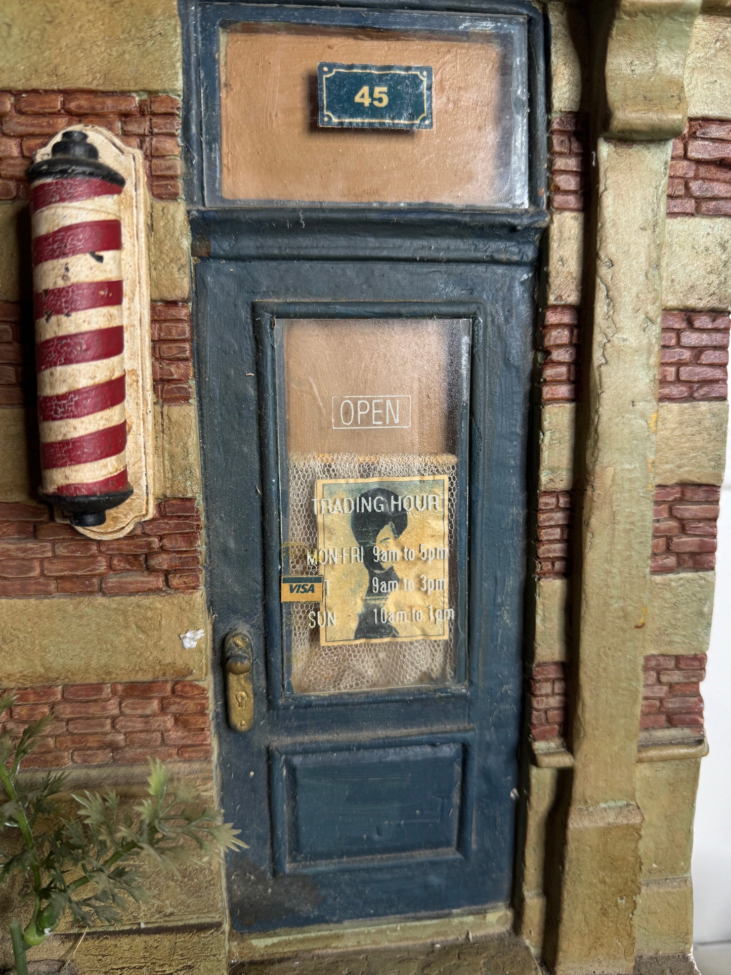 Michael Garman “Tony’s Barber” Cityscape Diorama – Limited Edition 1 of 2,500