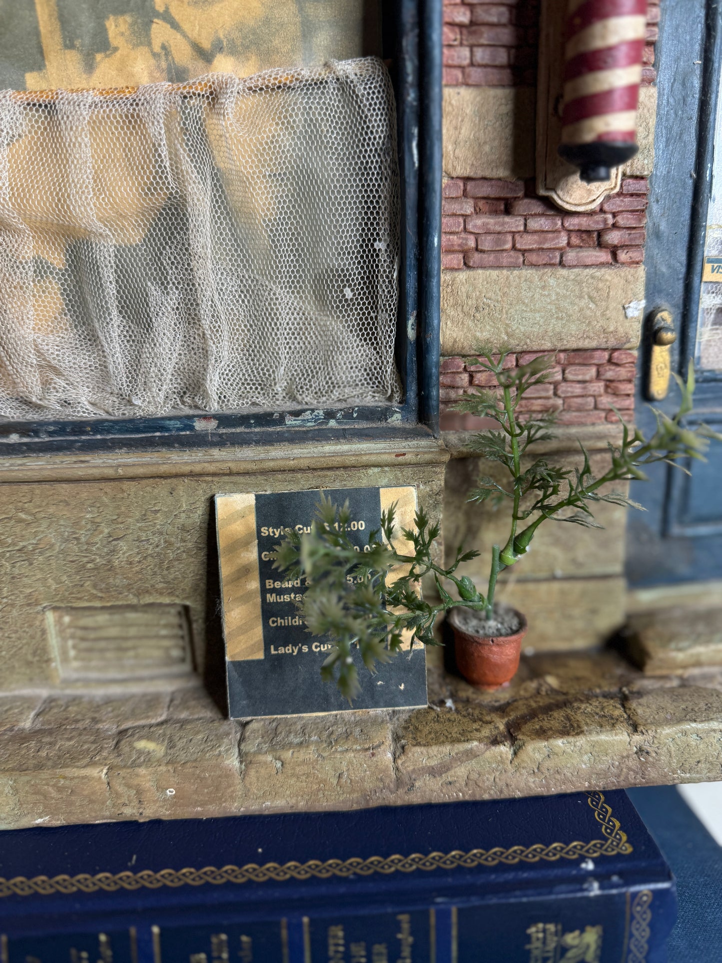 Michael Garman “Tony’s Barber” Cityscape Diorama – Limited Edition 1 of 2,500