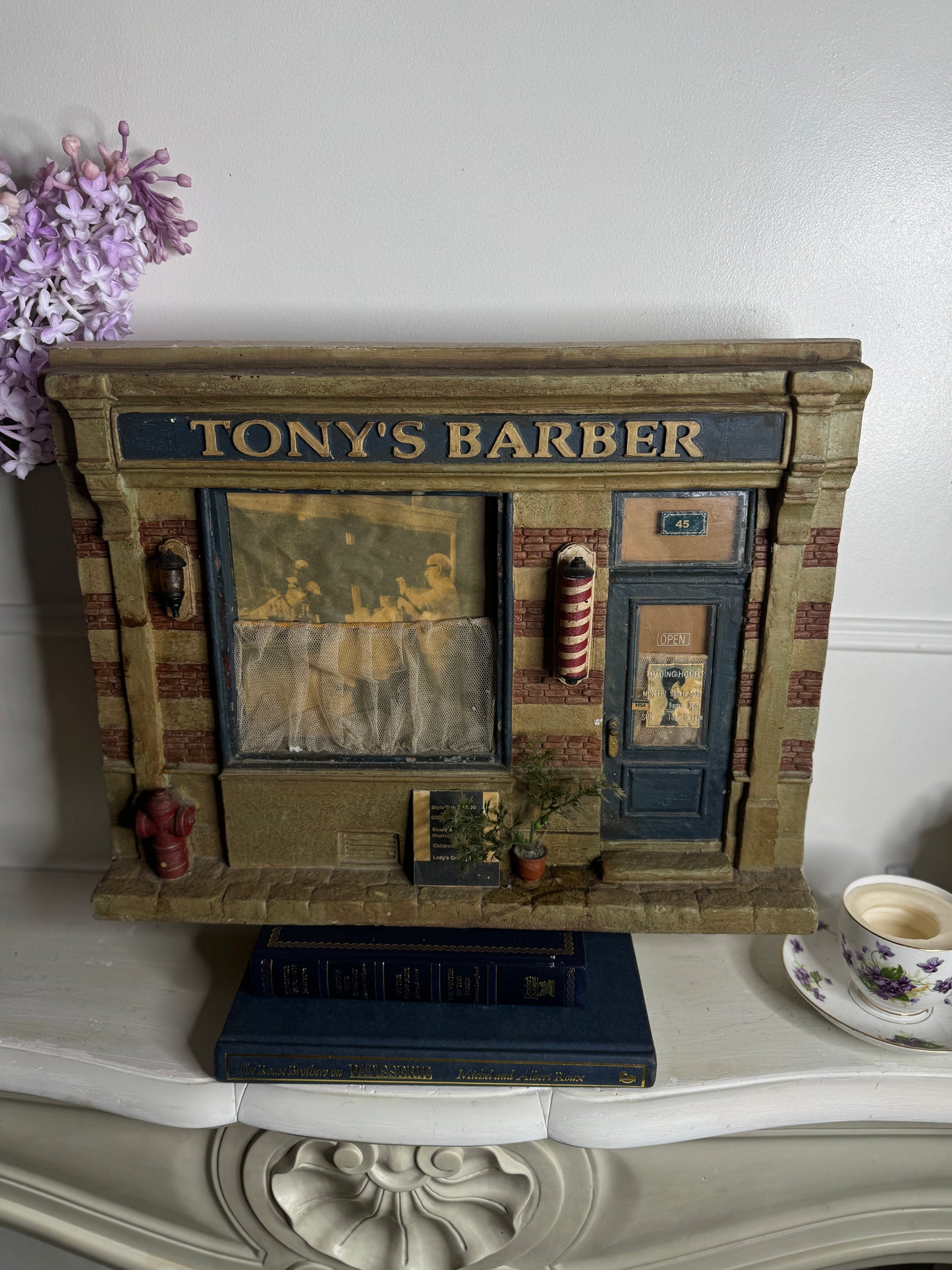 Michael Garman “Tony’s Barber” Cityscape Diorama – Limited Edition 1 of 2,500