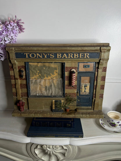 Michael Garman “Tony’s Barber” Cityscape Diorama – Limited Edition 1 of 2,500
