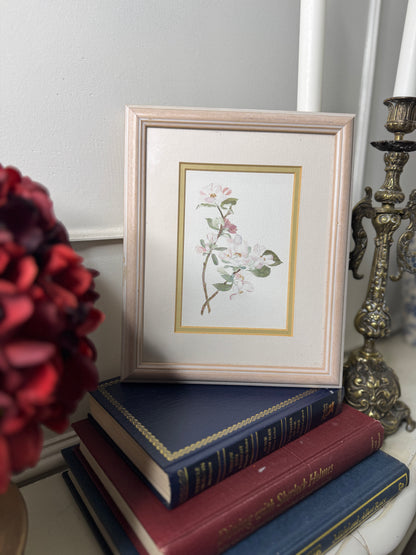 Vintage Floral Print in Pink Frame