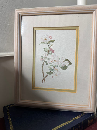 Vintage Floral Print in Pink Frame