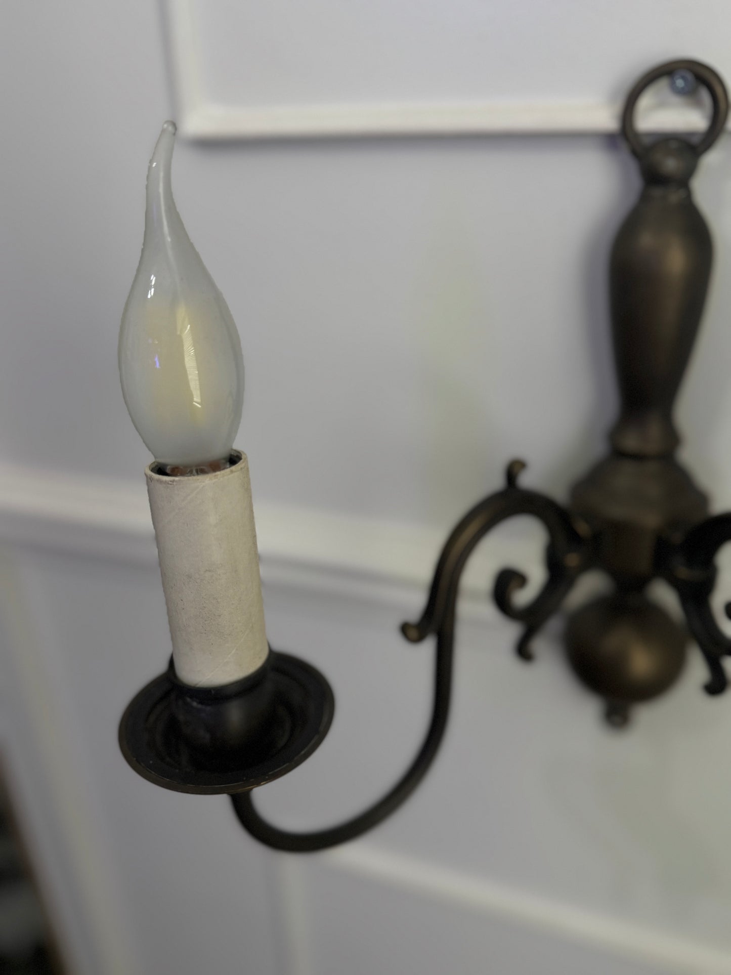 Antique Brass 2-Arm Heavy Solid Wall Lights – French Country Style