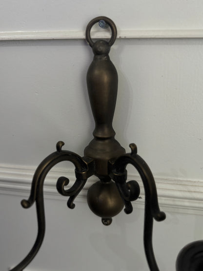 Antique Brass 2-Arm Heavy Solid Wall Lights – French Country Style