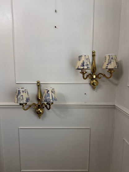 Elegant Vintage Solid Brass Wall Lights– Classic Double Arm Design