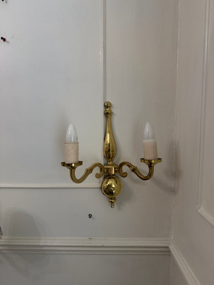 Elegant Vintage Solid Brass Wall Lights– Classic Double Arm Design