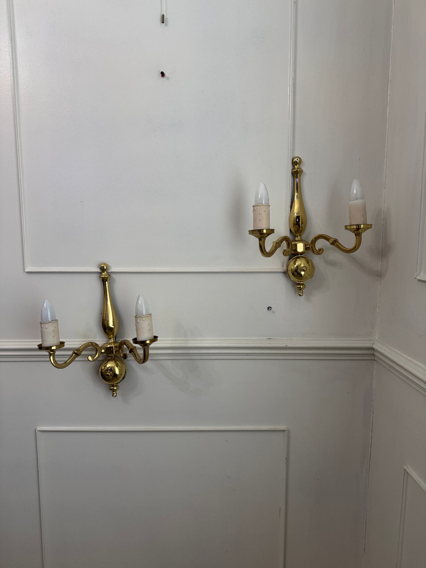 Elegant Vintage Solid Brass Wall Lights– Classic Double Arm Design