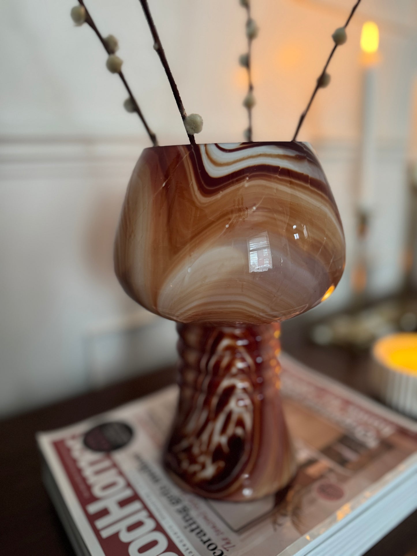 Vintage 1970s Carlo Moretti Murano Marble Glass Vase – Italian Pop Art Vase
