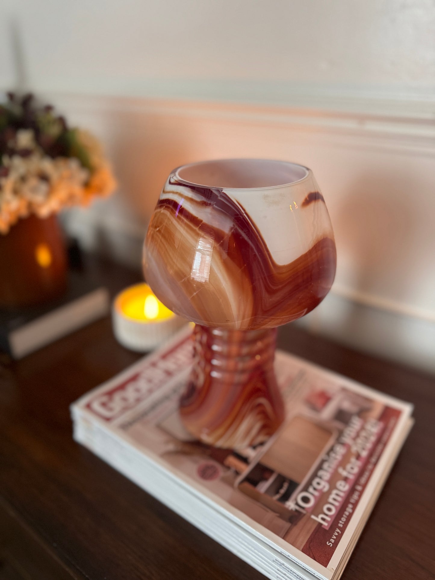 Vintage 1970s Carlo Moretti Murano Marble Glass Vase – Italian Pop Art Vase