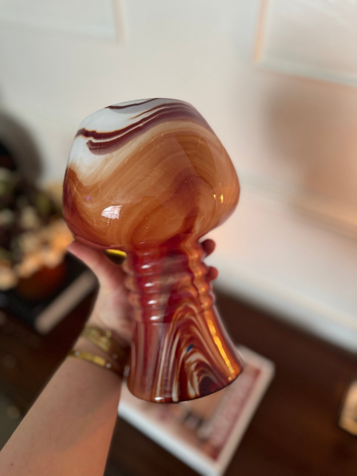 Vintage 1970s Carlo Moretti Murano Marble Glass Vase – Italian Pop Art Vase