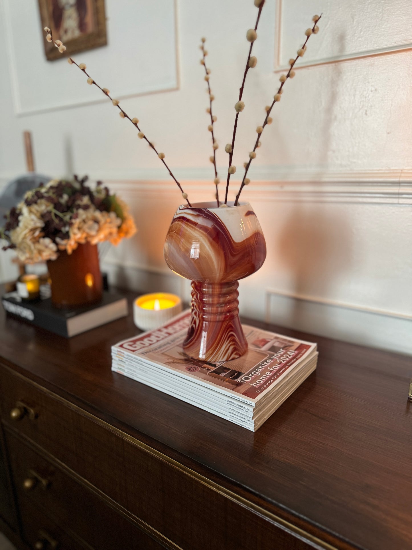Vintage 1970s Carlo Moretti Murano Marble Glass Vase – Italian Pop Art Vase