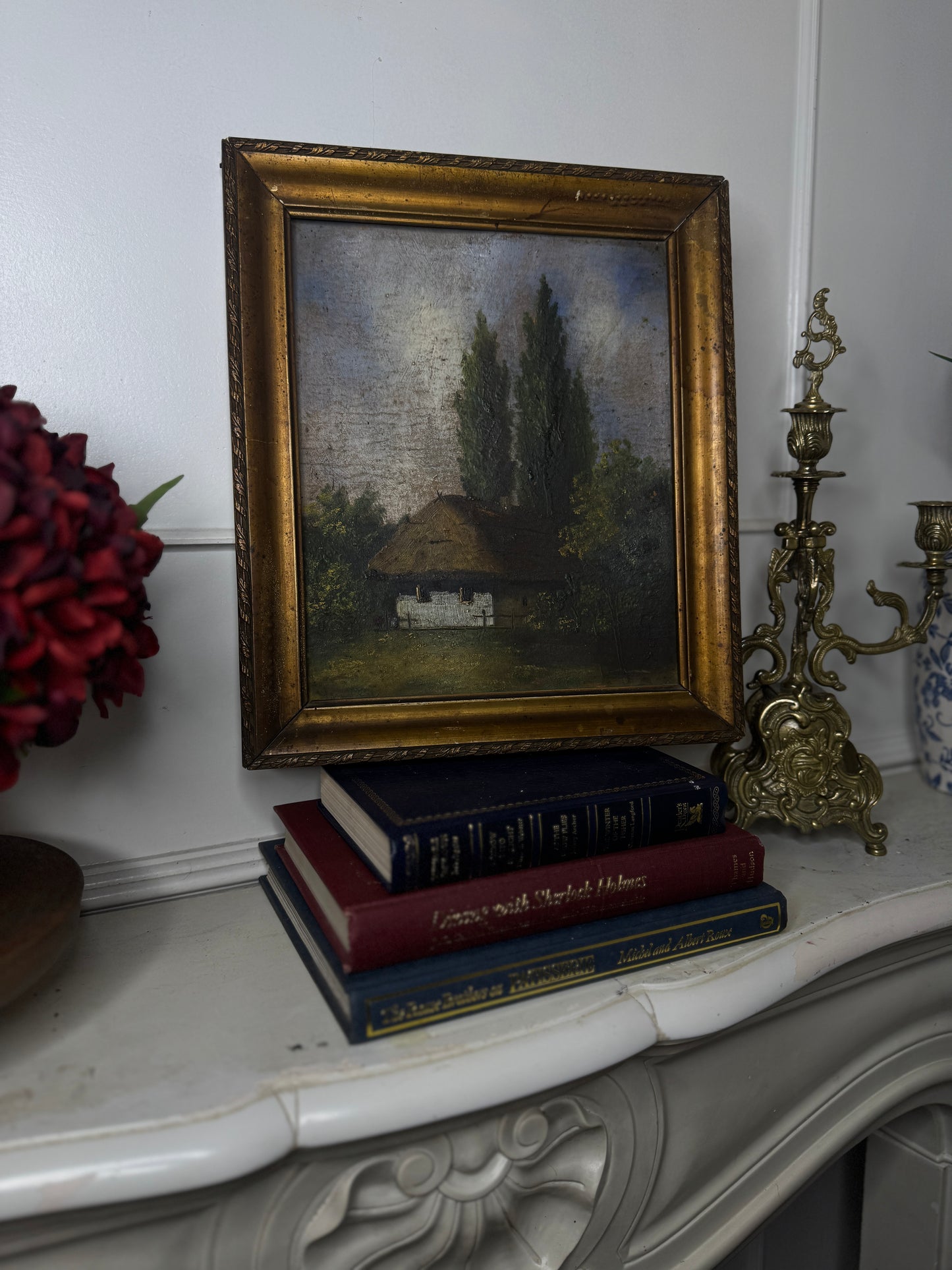 Original Signed Hungarian Oil Painting in Ornate Gold Frame