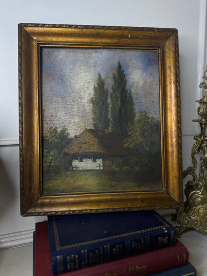 Original Signed Hungarian Oil Painting in Ornate Gold Frame