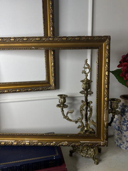 Golden Heirlooms – Antique Hungarian Ornate Gilt Frame Duo