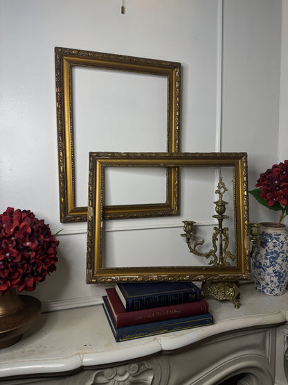 Golden Heirlooms – Antique Hungarian Ornate Gilt Frame Duo