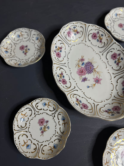 Exquisite Hungarian Hollóháza Fine Ceramic Wall Display – Gilded Pannonia Collection