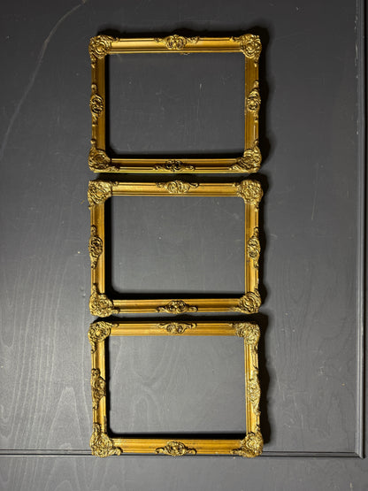 Buda Prestige – Hungarian Vintage Slim Gold Gilt Ornate Matching Frames