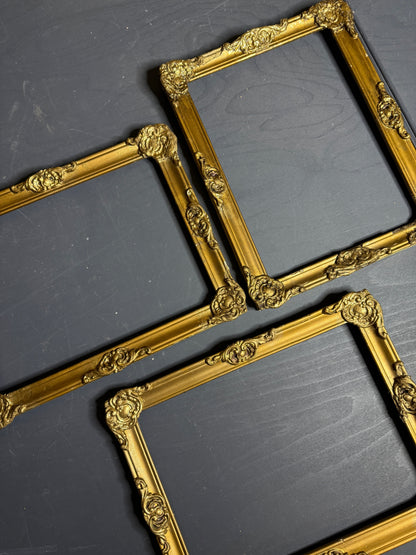 Buda Prestige – Hungarian Vintage Slim Gold Gilt Ornate Matching Frames