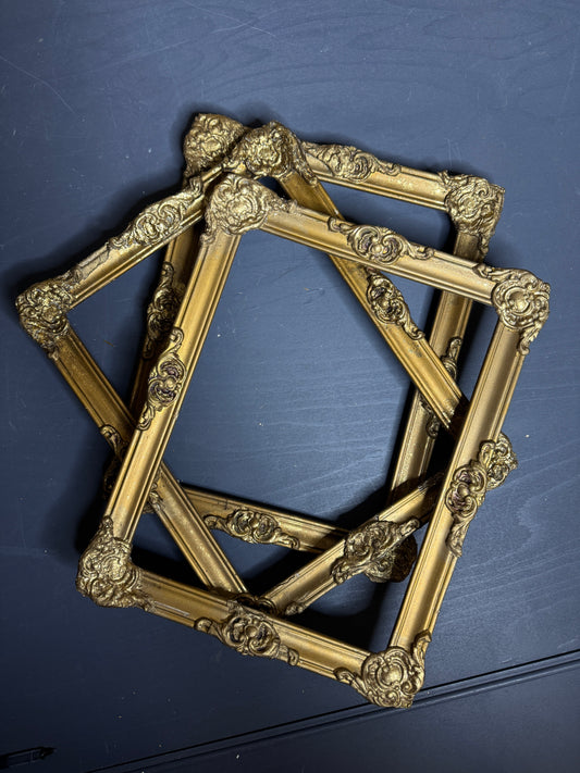 Buda Prestige – Hungarian Vintage Slim Gold Gilt Ornate Matching Frames