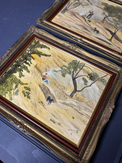 Loyal Shadows– Original Oil Painting by N.G. Reynolds in Hungarian Ornate Frames