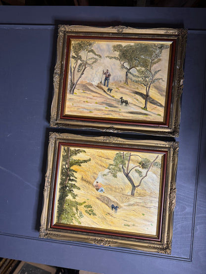 Loyal Shadows– Original Oil Painting by N.G. Reynolds in Hungarian Ornate Frames