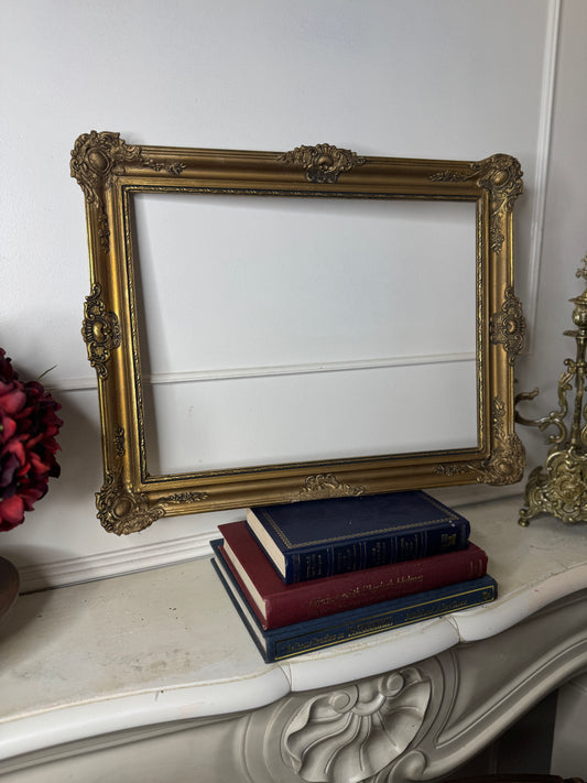 European Grandeur – Hungarian Vintage Gold Gilt Chippendale Frame
