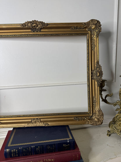 European Grandeur – Hungarian Vintage Gold Gilt Chippendale Frame