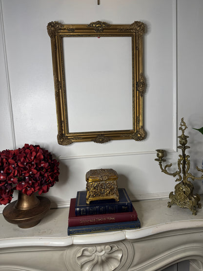 European Grandeur – Hungarian Vintage Gold Gilt Chippendale Frame
