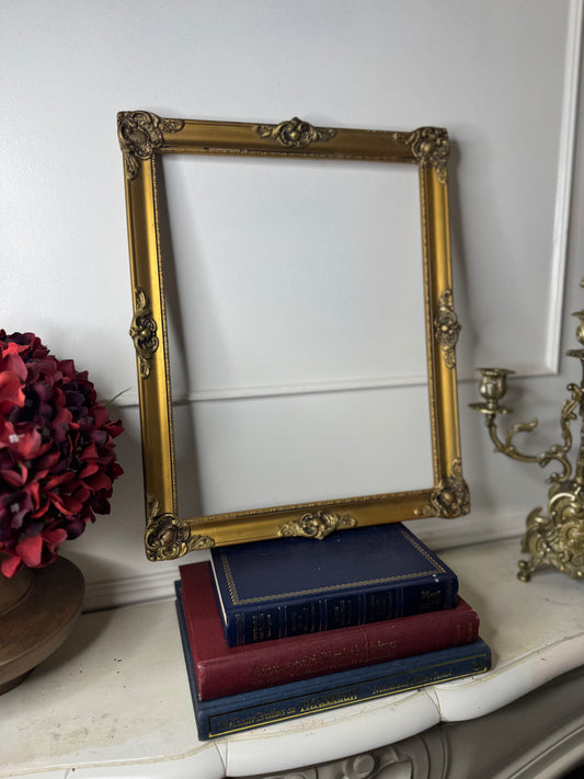 European Grandeur – Hungarian Vintage Gold Slim Gilt Chippendale Frame