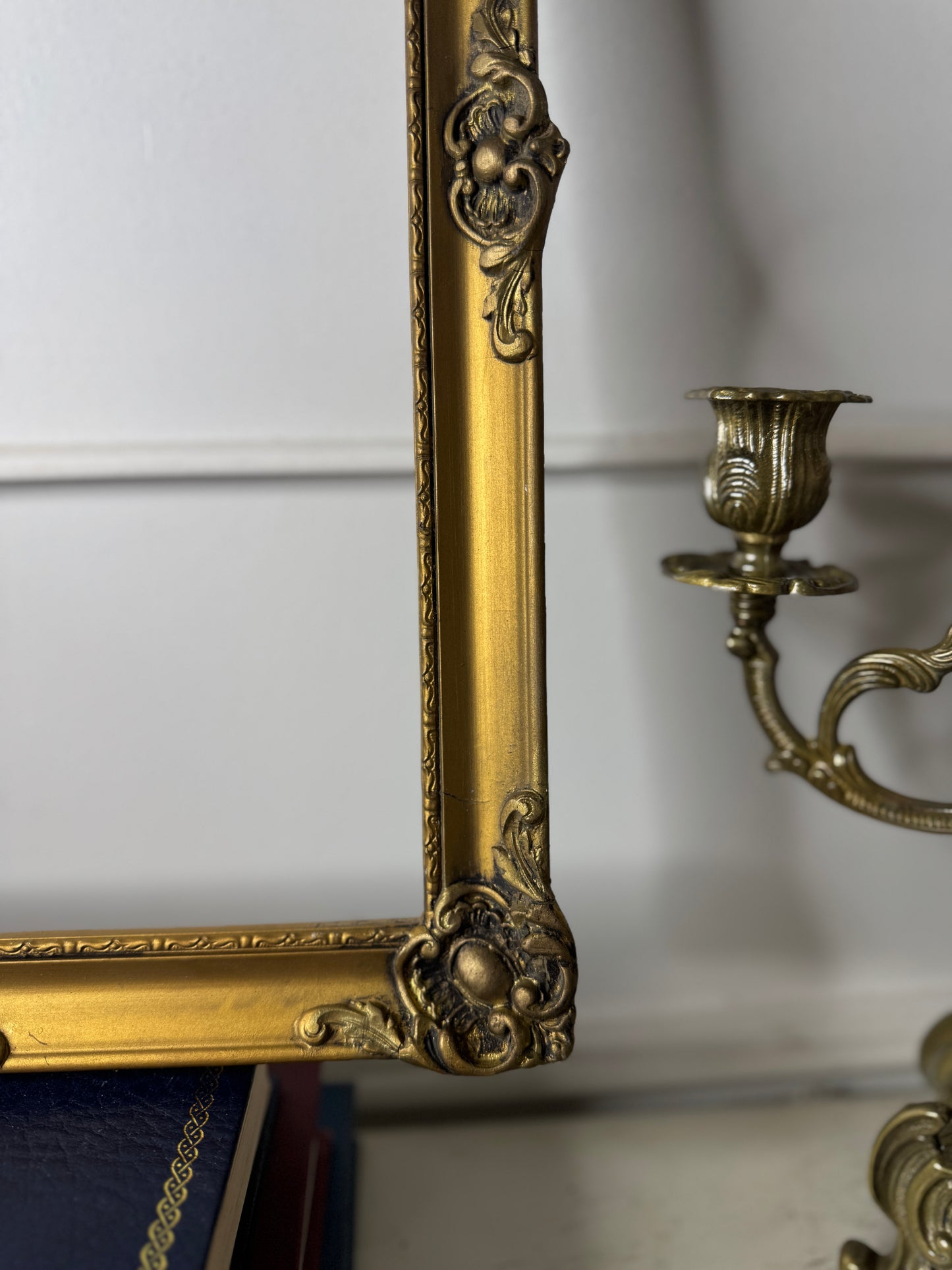 European Grandeur – Hungarian Vintage Gold Slim Gilt Chippendale Frame