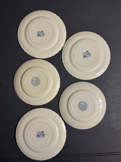 Vintage Kitchen Wall Plates : Blue & White - Willow Style English Plates