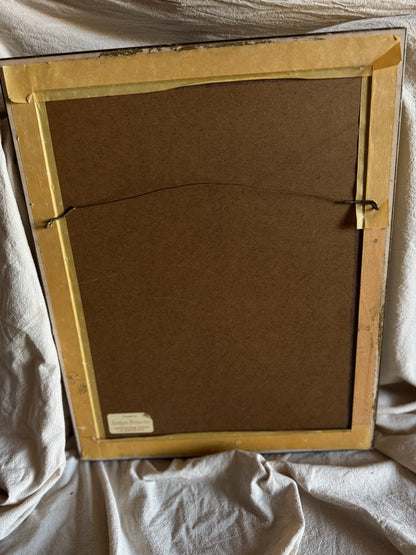 Vintage Floral Oil Painting, S. Billington, Gold Gilt Frame (53 x 42 cm)