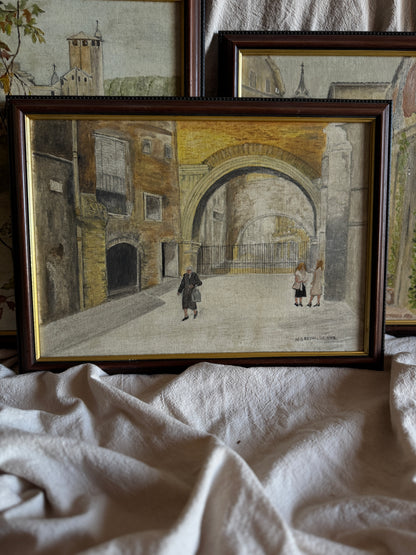 Vintage Oil Painting Gallery Set | N.G. Reynolds – Peaceful Roads & Countryside