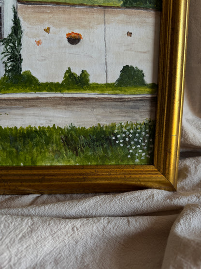 Blossoms at Bramble Cottage - Original Oil Painting by N.G. Reynolds