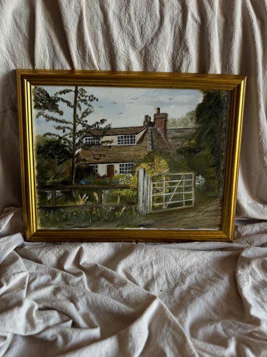 The Golden Garden Path - Original Oil Painting by N.G. Reynolds