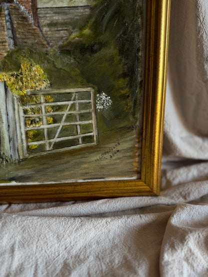 The Golden Garden Path - Original Oil Painting by N.G. Reynolds