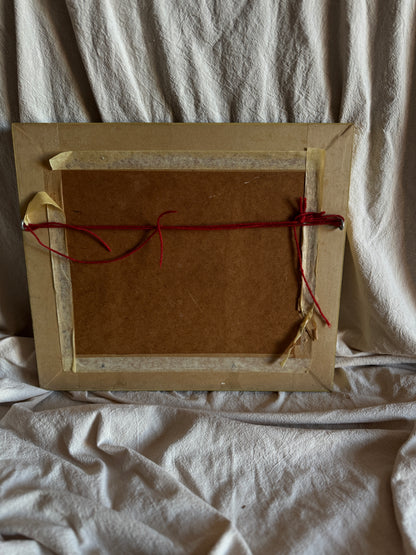 River Ride – Vintage Oil Painting in Ornate Gold Gilt Frame