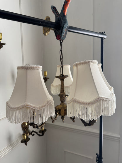 Vintage French Louis Style Solid Brass Wall– 2 Arm Sconces, 5 Arm Chandeliers Optional Shades