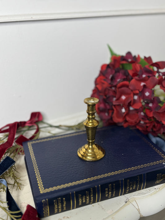 Vintage European Brass Mini Candlestick Piece