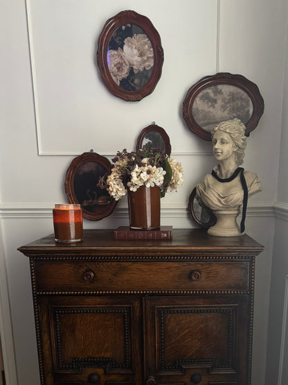 Vintage Brown Ornate Oval Frame Set • Ornate Resin Gallery Wall